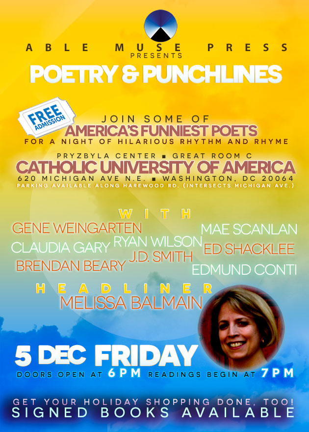 Able Muse - poetry reading - cua in washington dc, dec 2014